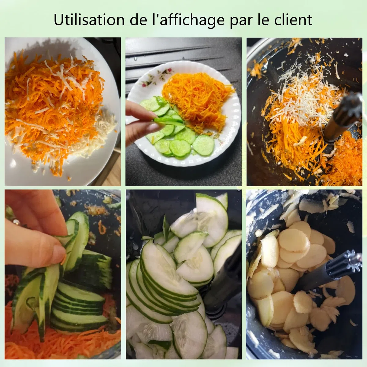 Kit de Cortador de Recipiente de Procesador de Alimentos, Disco Accesorio de Rebanado y Rallado de Batidora para Thermomix TM 5 TM 6