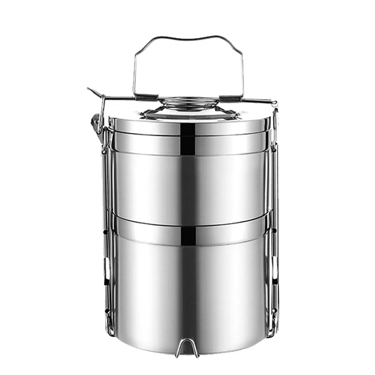 Contenedores de almuerzo aislados, contenedor de comida de acero inoxidable con asa | Fiambrera térmica con termo de comida caliente a prueba de fugas, for comida fría y caliente