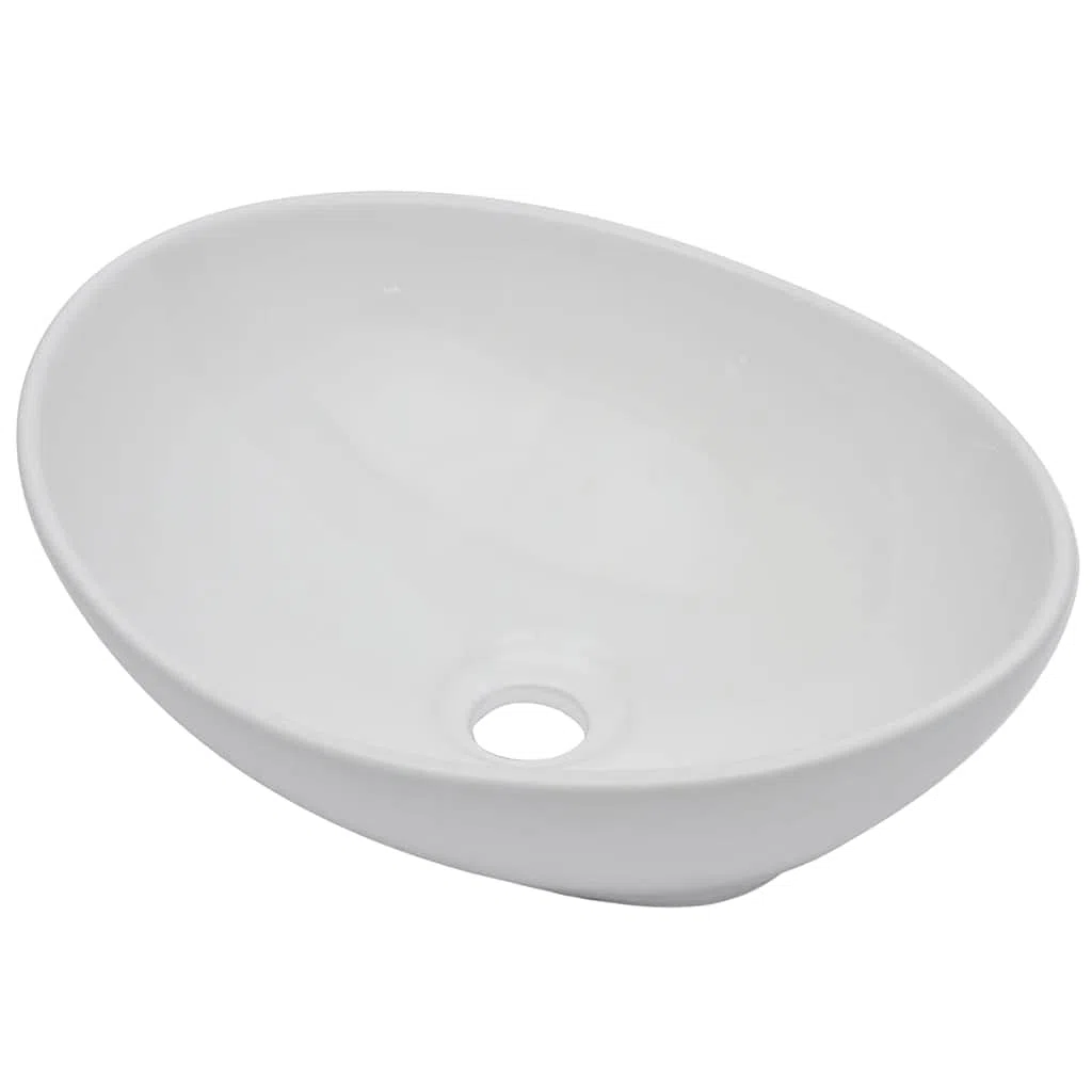 2-TLG. Juego de muebles de baño gris con lavabo de cerámica, estante de pared de madera y marco de metal, 60 x 40 x 16,3 cm, lavabo ovalado, ahorro de espacio para baño, lavabo, inodoro