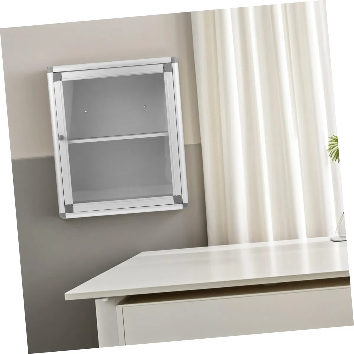 Cabilock Caja Organizadora De Medicamentos Portátil Resistente con Ventana Transparente para Pared Botiquín Multifuncional De Emergencia para Bancos Oficinas y Baños con Acceso Rápido