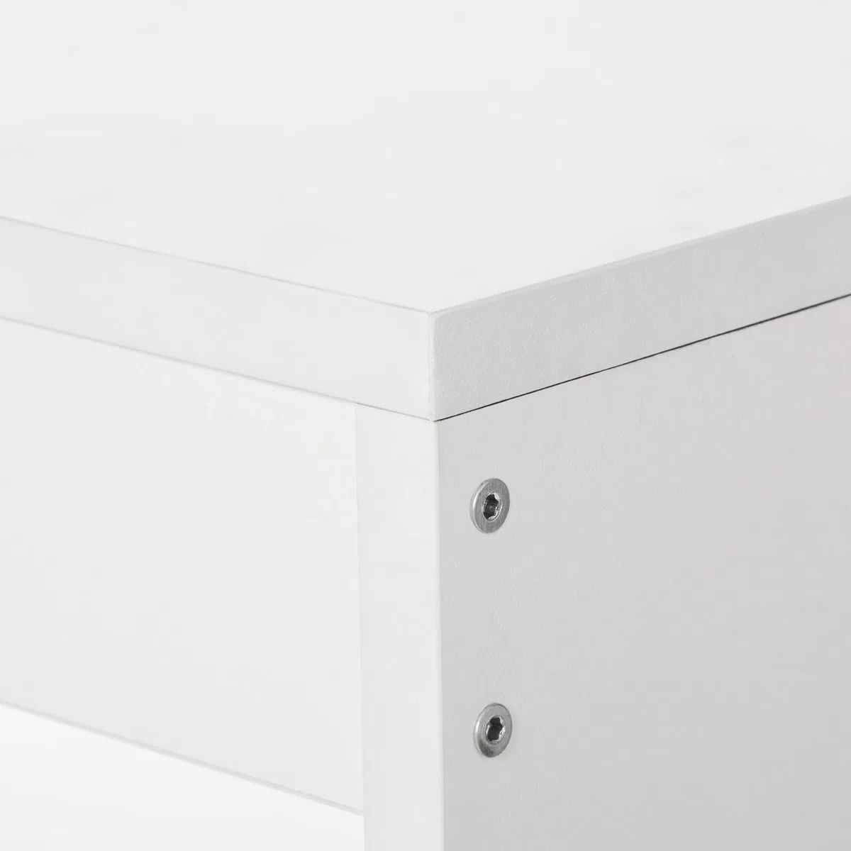 Mondeer Escritorio, Mesa de Ordenador con Estante de Almacenamiento de 3 Niveles, Ahorro de Espacio, para Oficina Estudio Estación de Trabajo, 110 x 40 x 92 cm, Blanco y Gris