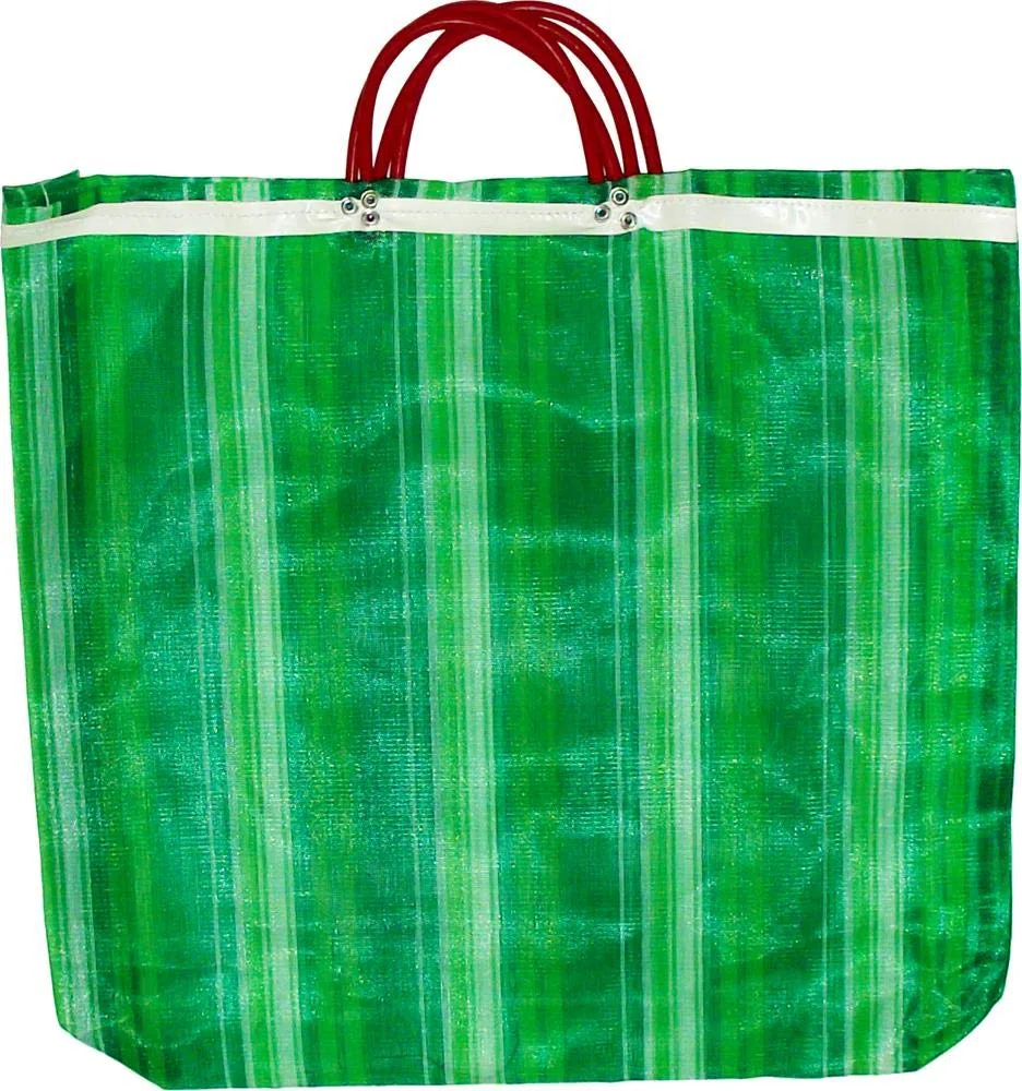 Mercado - 3 bolsas grandes de malla de hilo alto de 20 x 22 pulgadas, bolsa de comestibles reutilizable multicolor