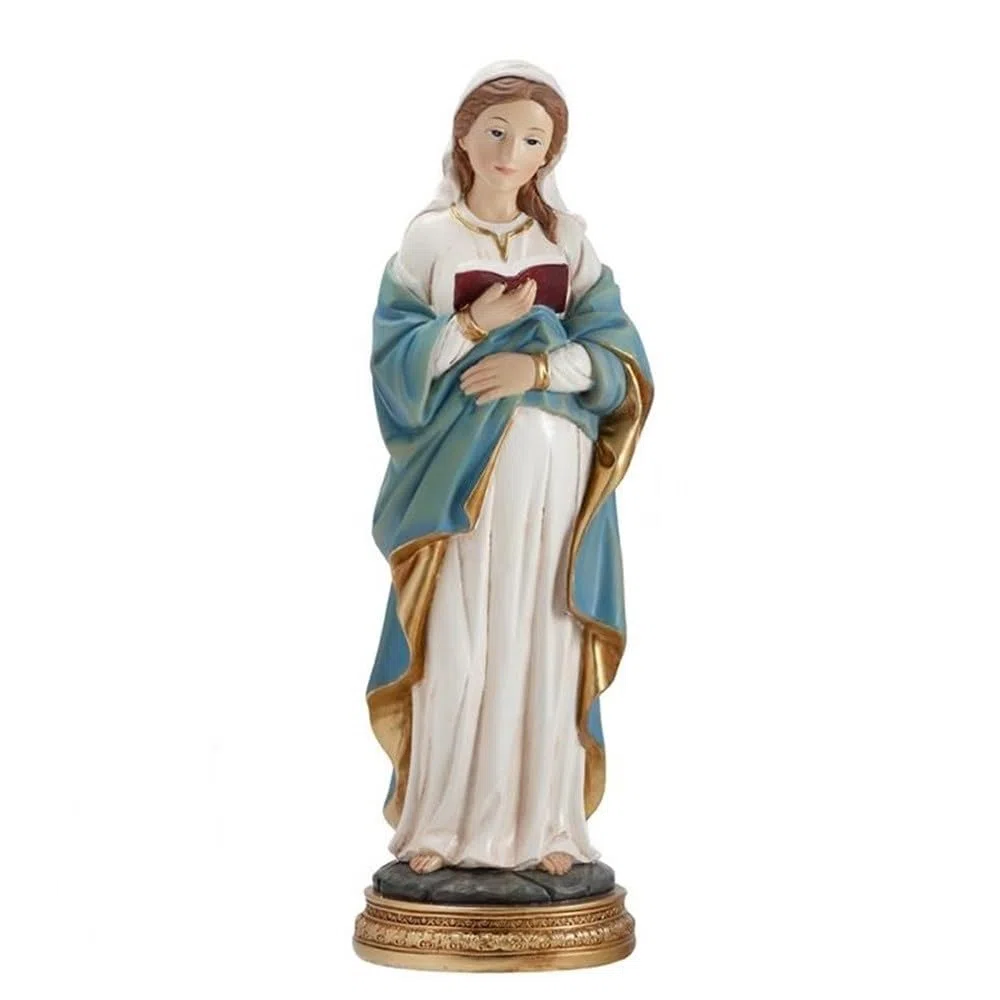Virgen María Embarazada figura 30 cm. escultura dulce espera resina
