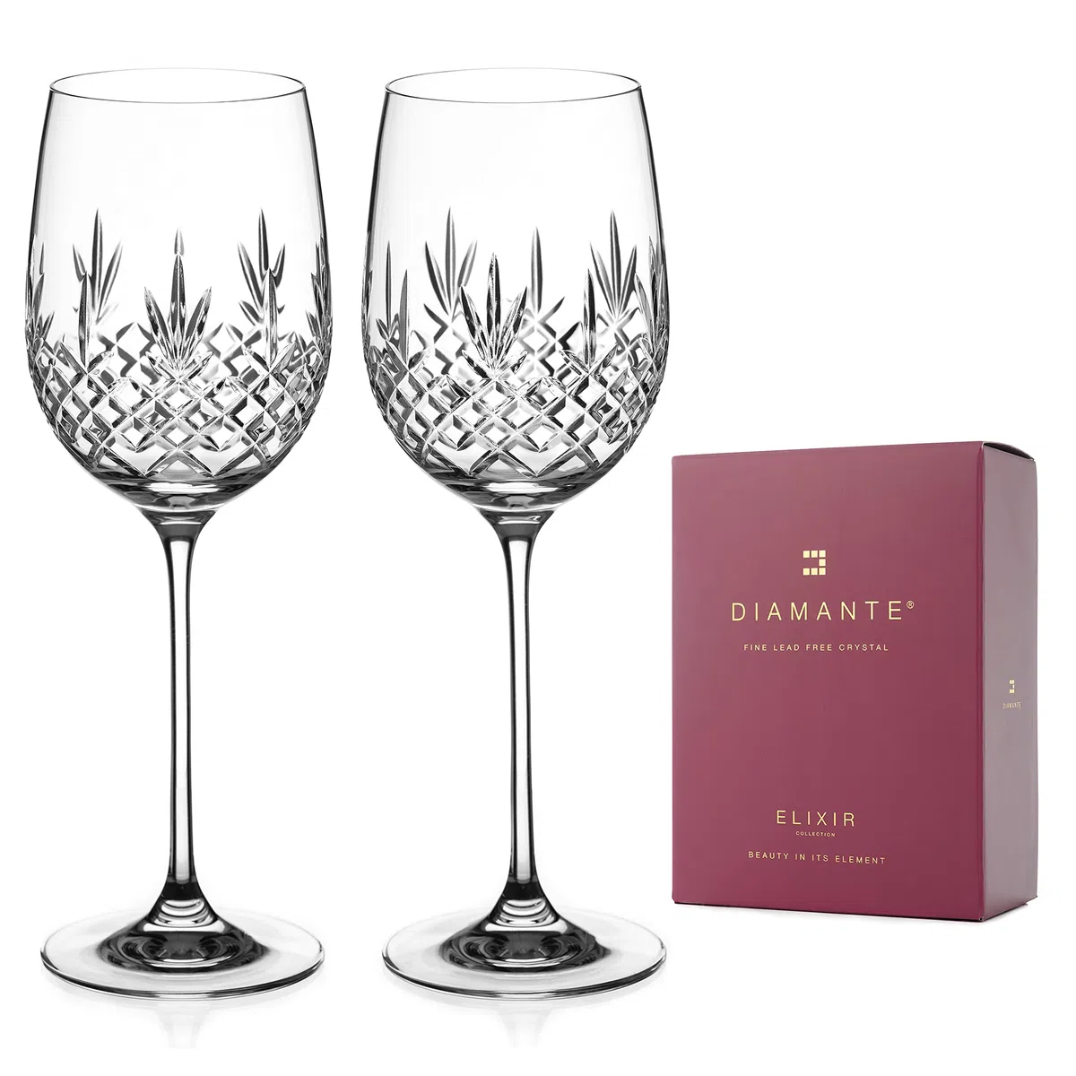 DIAMANTE Buckingham - Juego de 2 copas de vino tinto (2 unidades)
