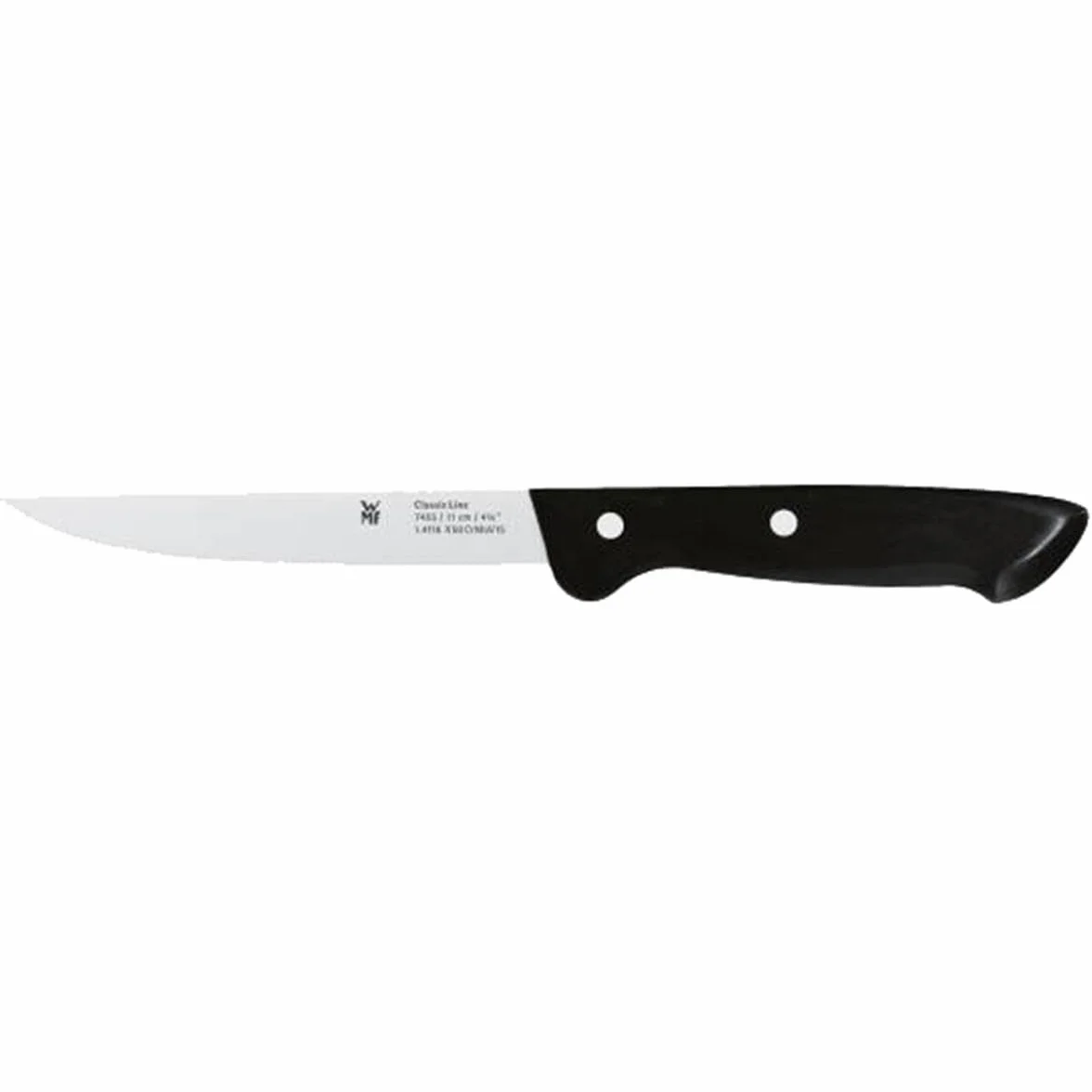 WMF Classic Line - Bloque de cuchillos equipado con 5 cuchillos, taco de madera de abedul, cuchillos con hoja de acero especial inoxidable, mangos remachados