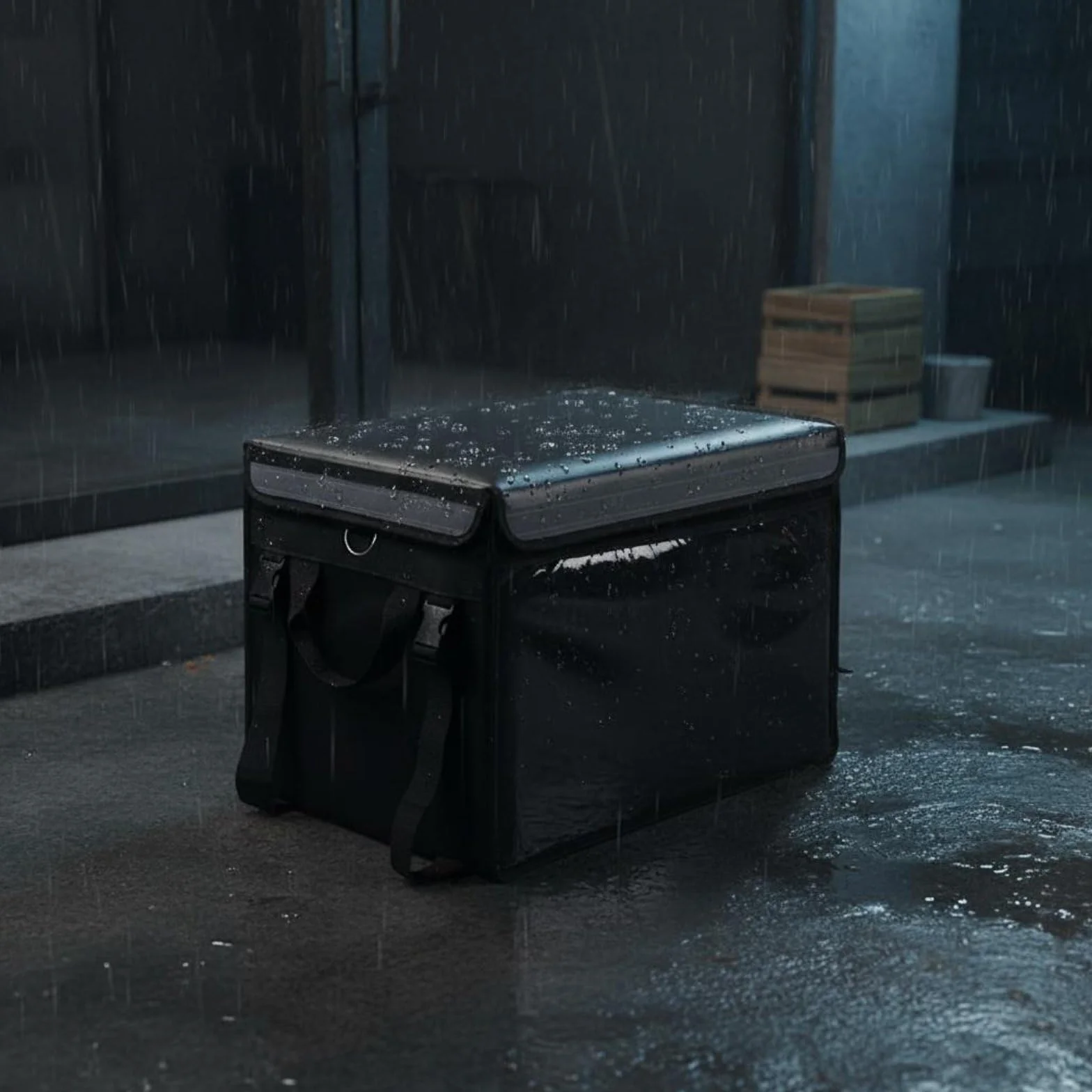 Caja Térmica de Entrega Profesional Porta Comidas con Estructura Reforzada Tela Oxford Impermeable y Aislamiento Térmico Espeso Adecuada para Catering, 45L, Set Básico