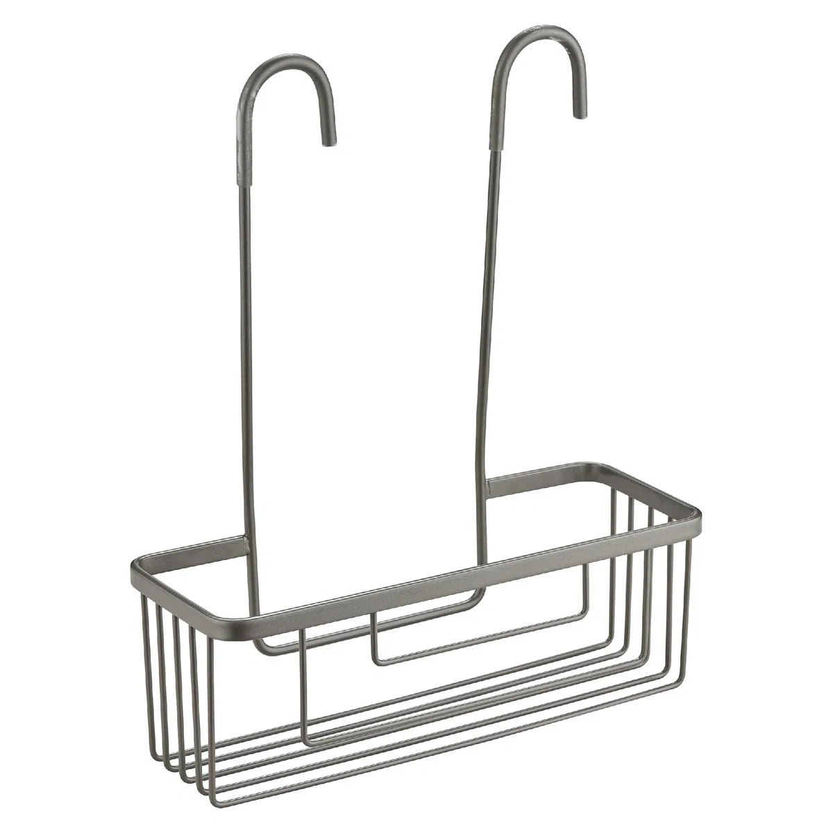 Gedy OTTAVIANO Cesta Ducha Colgante Gun Metal para Grifo y Grifería Termostática, Portaobjetos Ducha Acero Inoxidable, Organizador Baño, 30x12x37 cm