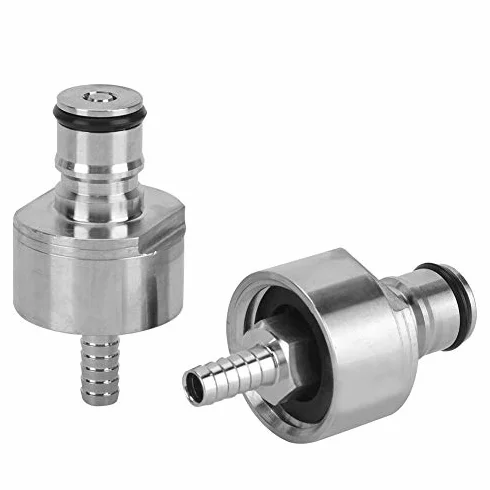 2pcs Cap carbonatación, de Acero Inoxidable con el carbonatador Barb Bola de Bloqueo del Conector, la Cerveza de Barril desconecte el Aparato de Homebrew Agua de Soda Carbonato Cerveza Refrescos