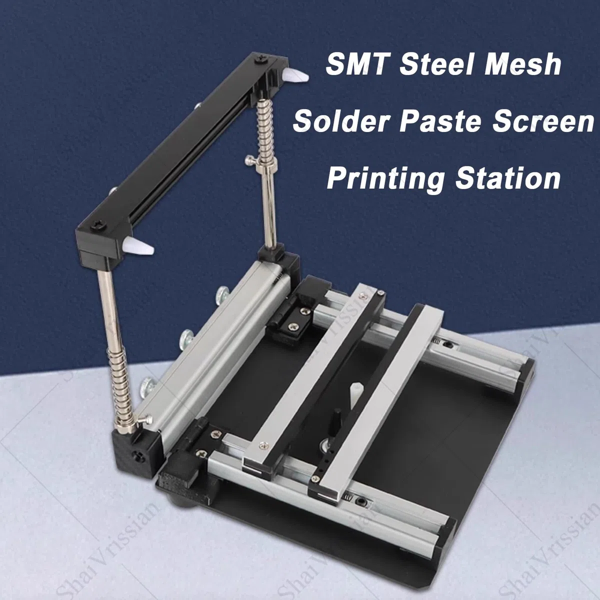 Impresora de pasta de soldadura de malla de acero, impresión de precisión para producción de lotes pequeños, mesa de pasta de soldadura manual de 20 x 20 pulgadas