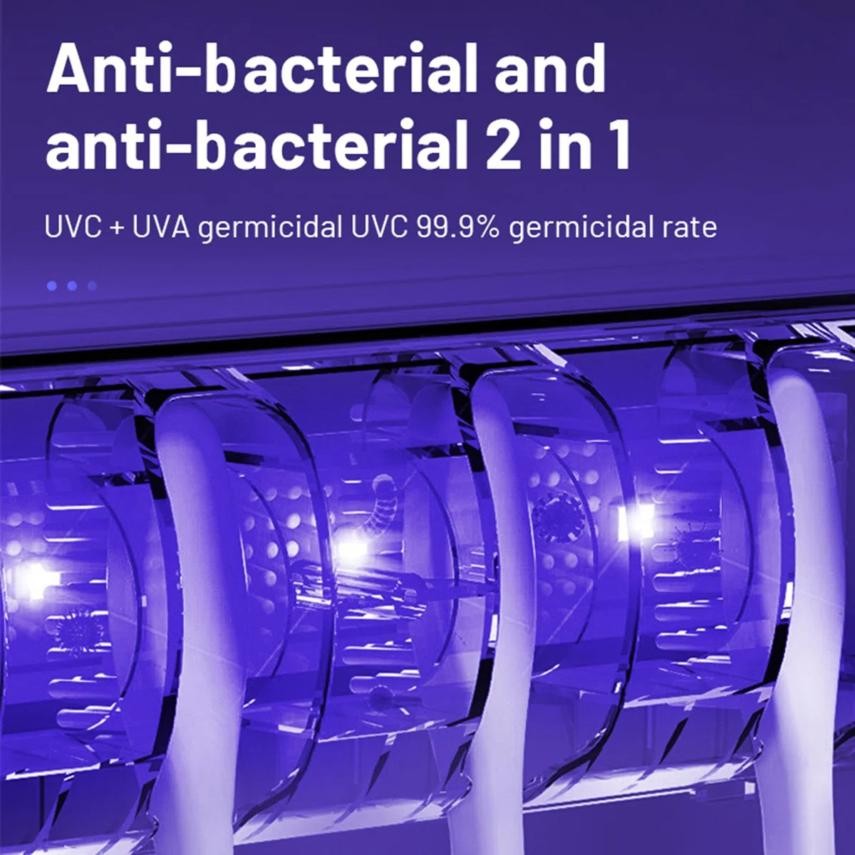 Esterilizador de cepillo de dientes inteligente, soporte para cepillo de dientes montado en la pared, esterilización UV por inducción automática, accesorios de baño