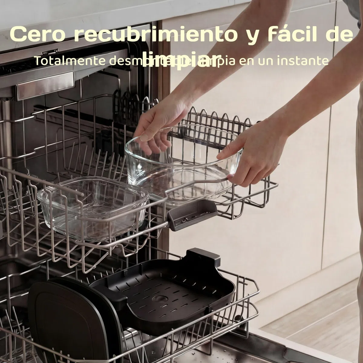 ADIVO Freidora de Aire Vidrio 4L/1.5L,1500W,Tazón de Vidrio Visual,Doble Capacidad,4 Modos, Sin Aceite ni Recubrimiento,Apta para Lavavajillas,Portátil para Camping/Oficina,Cocina Sana y Rápida
