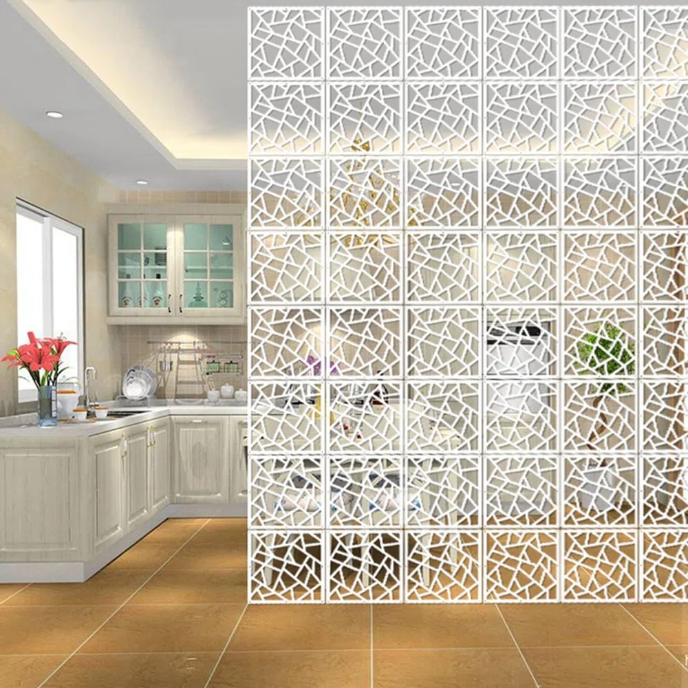 24 piezas de divisores de espacio colgantes, paneles de pantalla colgantes, paneles de pared para decoración de hogar, hotel, bar (Patrón B)