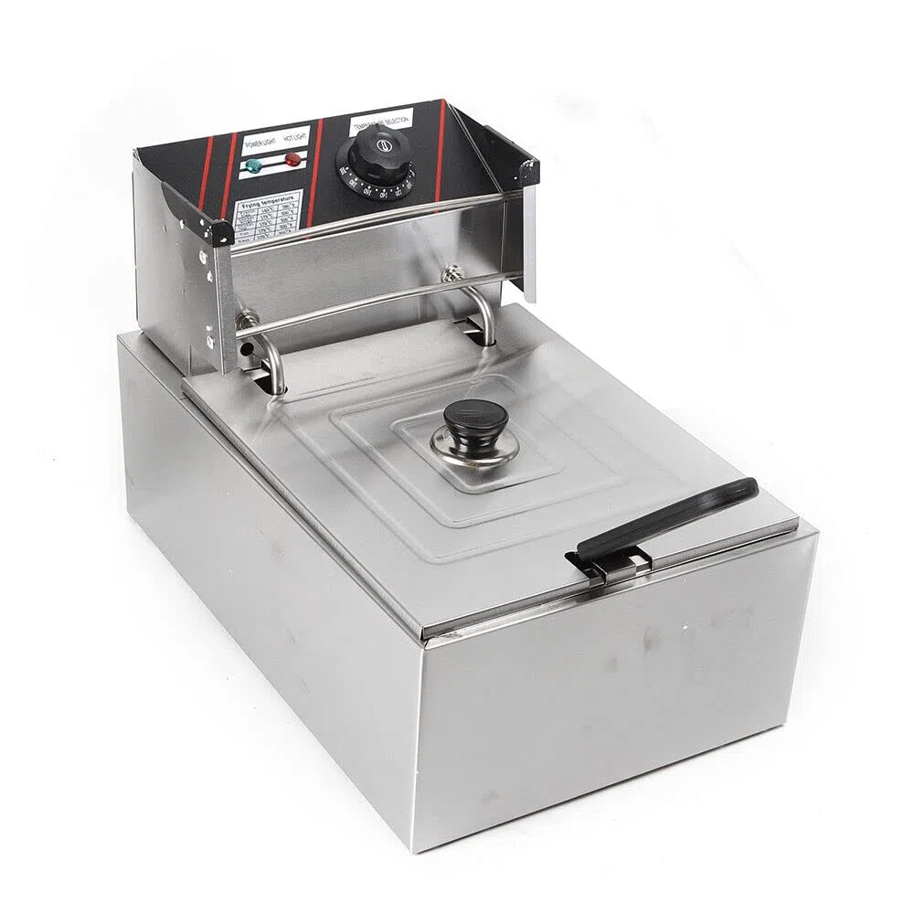 5.5 Litros Freidora Eléctrica Freidora Termostato Inox Deep Fry,Freidora eléctrica,Freidora Con Cesta