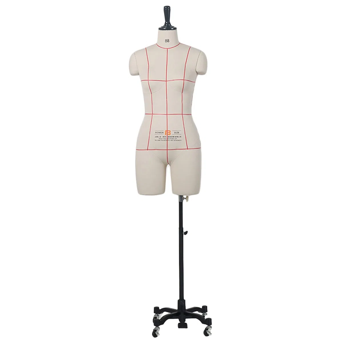sdneNest Maniquí de costura de talla grande para mujer, forma de vestido de media escala, modelo de torso femenino para coser ropa de niñas, hermoso paisaje, blanco-X