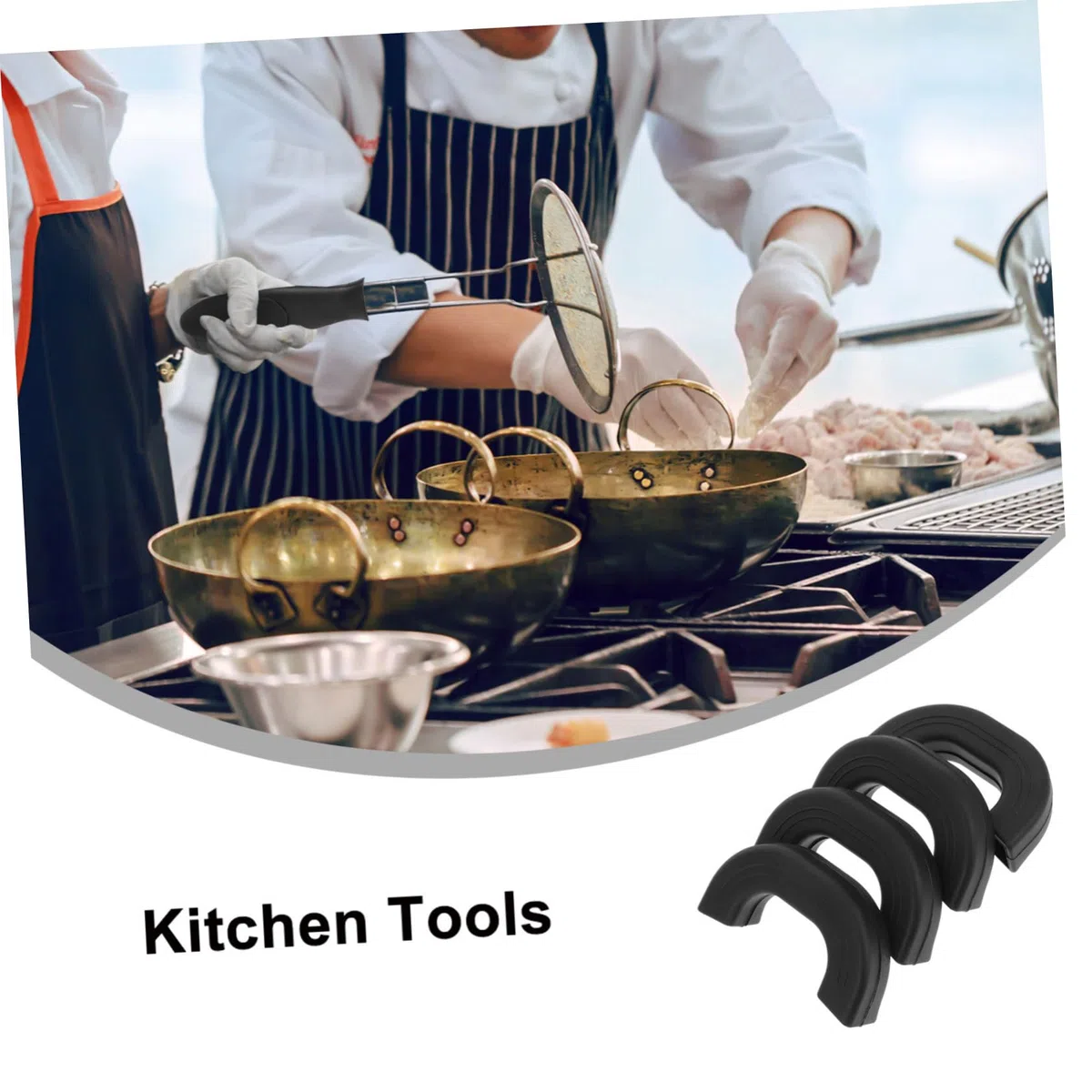 COLLBATH 4piezas Funda Aislante Mango Olla De Silicona Protege contra Quemaduras para Herramientas De Cocina Uso Seguro Fogones