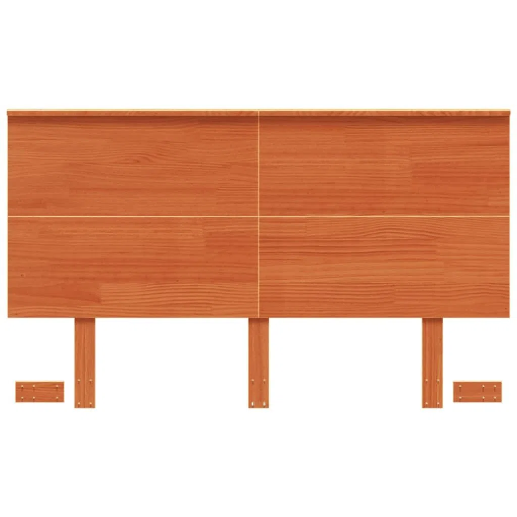 Marrón cera, 120 cm, de madera maciza de pino, diseño moderno, respaldo robusto para estructura de cama, compatible con habitaciones juveniles, dormitorios 124 x 6 x 82,5 cm