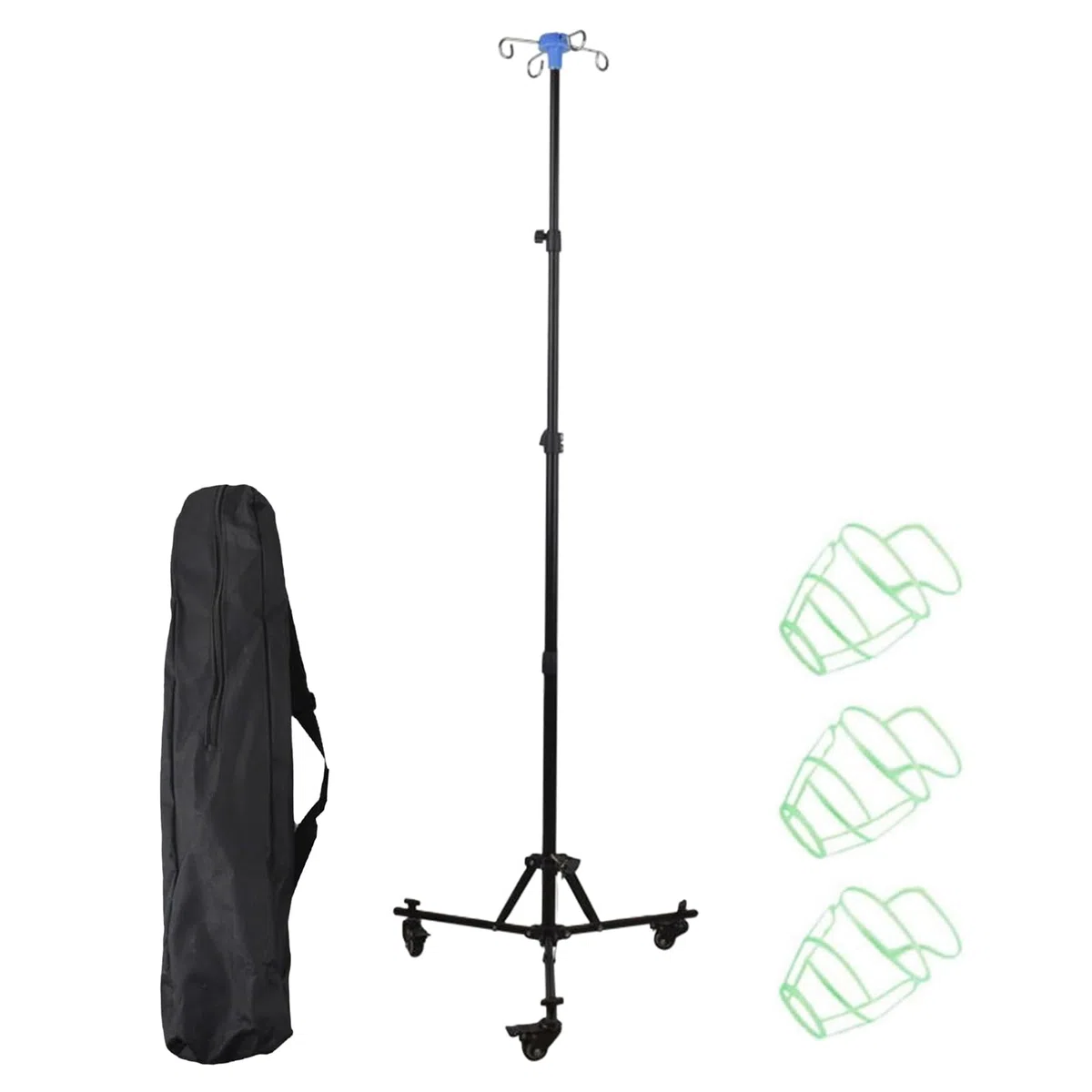 Pie de portátil Equipo de Cama de Enfermería con Ruedas | Soporte IV De Cabecera Con Gancho Para Botella Para Hogar Cama Viaje Exterior Interior Cuidado Diario Paciente Ancianos