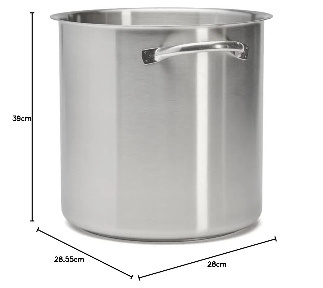 De Buyer, OLLA SIN TAPADERA PRIM APPETY ø28CMx28 CM ALT-3507.28