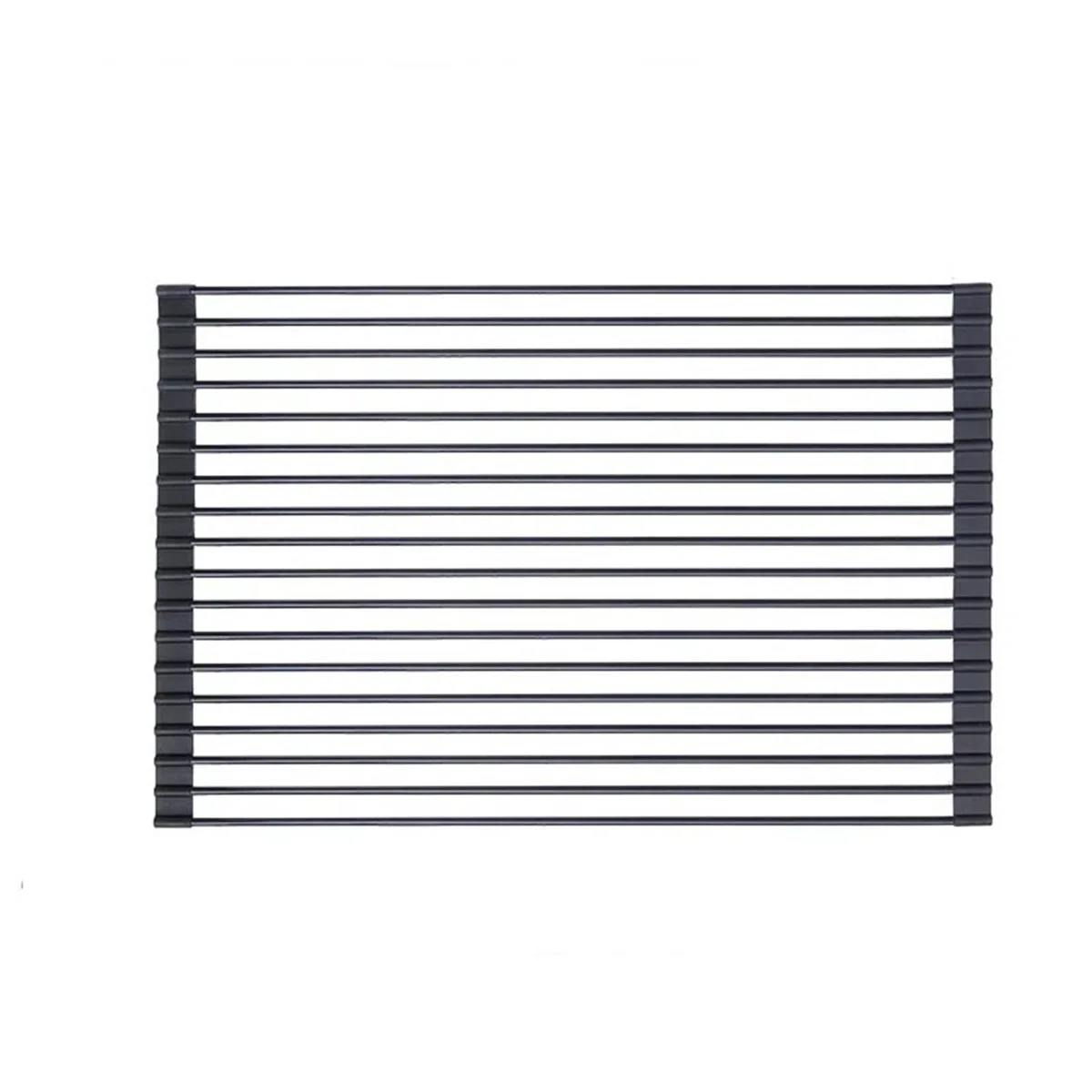 Escurridor de Platos Rejilla de Almacenamiento for Cocina, Rejilla for Filtro Silicona, Drenaje Plegable, Fregadero con persiana Enrollable Acero Inoxidable, for Cuencos y Palillos(B1)