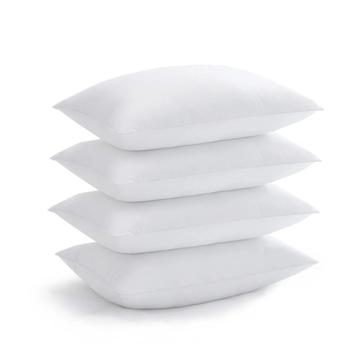 Acanva Almohadas de cama para dormir, calidad de hotel refrescante con relleno alternativo de plumón 3D suave premium para dormir de espalda, boca abajo o de lado, estándar (paquete de 4), color