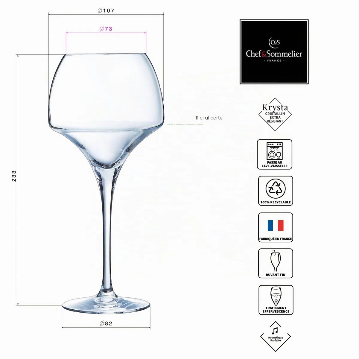 Chef & Sommelier Vaso de pie 55 cl Open Up