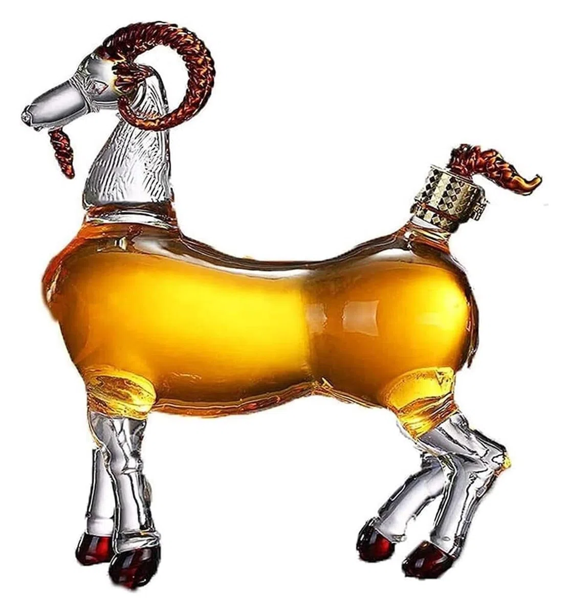 Decantador de Cristal para Vino, Decantador Decantador - Jarra con forma de oveja con tapón hermético