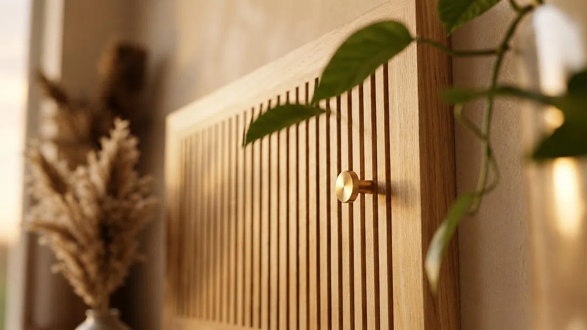 Veta Tapa Cuadro Eléctrico Decorativo de Madera de Pino | Tapa Contador Luz con Rejilla de Ventilación y Puerta Abatible | Cubre Cuadro Eléctrico y Caja para Tapar Diferenciales (41x25 cm Interior)
