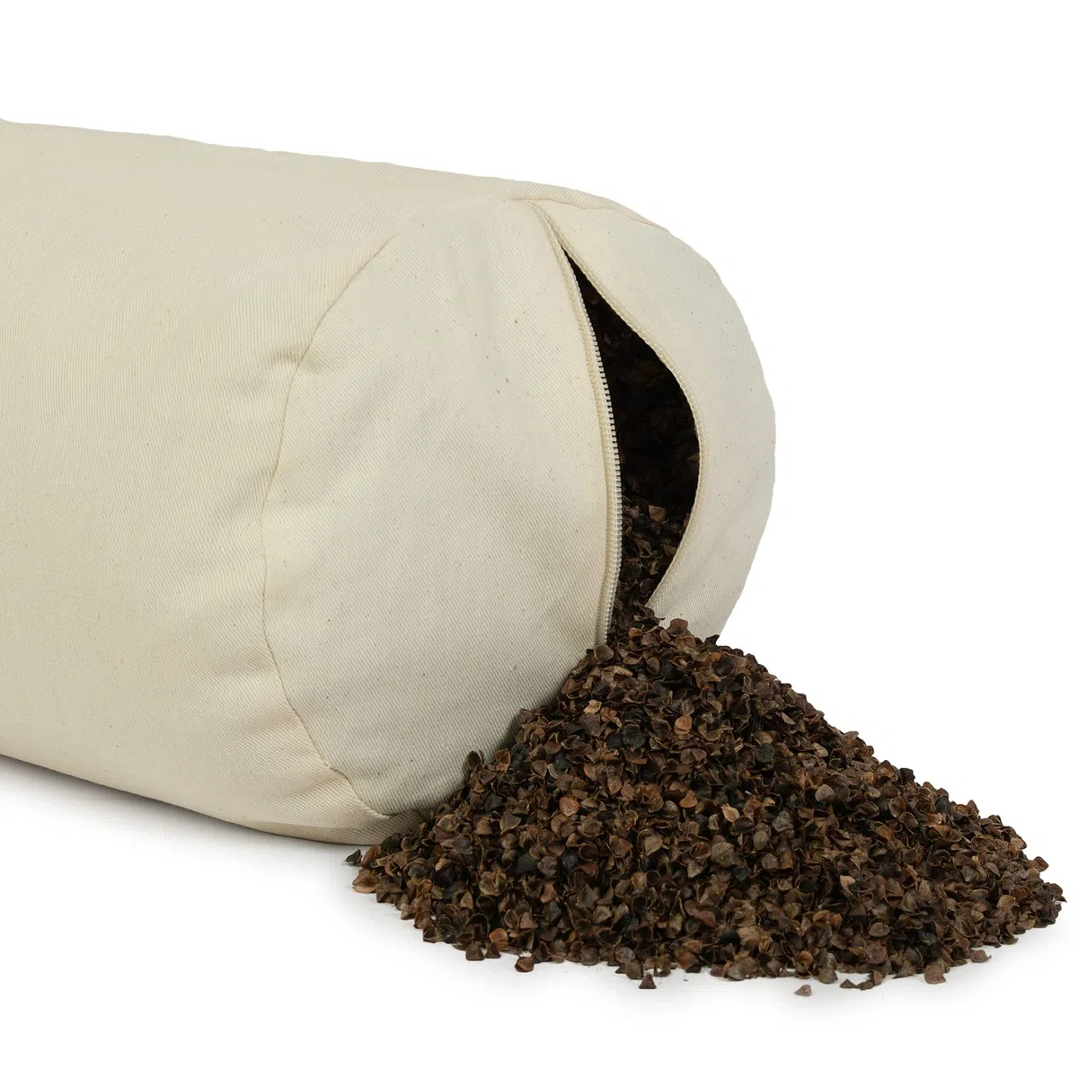 Yoga Studio Cojín de yoga | Relleno de cáscaras de trigo sarraceno orgánico de la UE | (certificado GOTS) | Funda exterior de algodón orgánico extraíble y lavable | Ideal para yoga, meditación