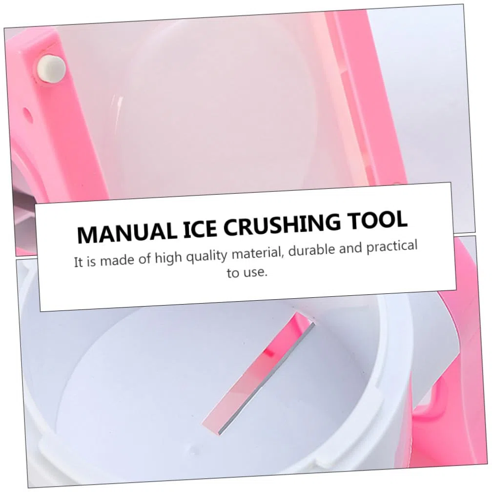 Trituradora de Hielo Manual Sencilla para Casa, Manivela, Abs y Acero Inoxidable, Adecuado para Bebidas Frías y Cócteles