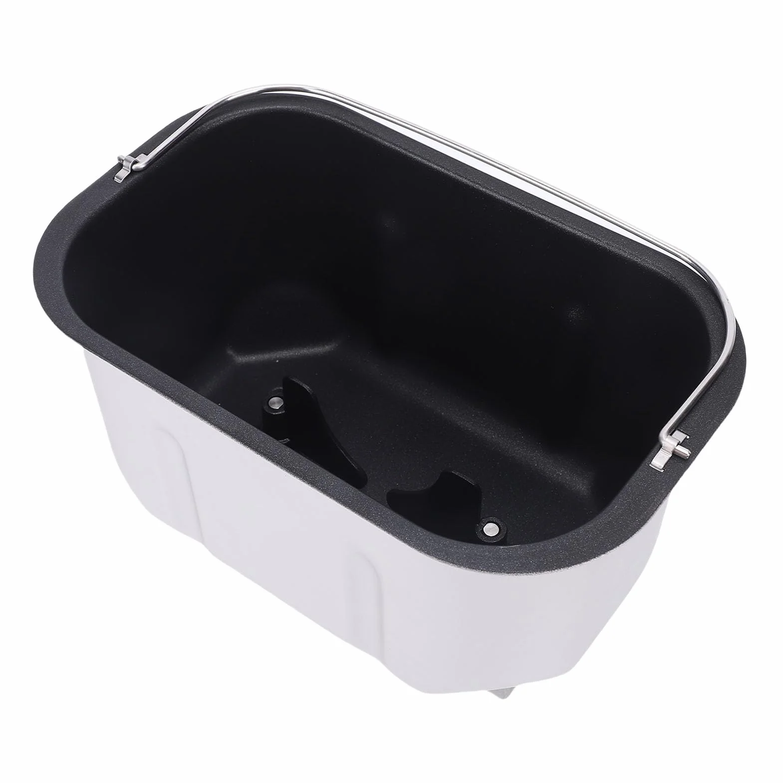 Cubo para Hornear para Máquina de Pan de 2 paletas: Cubo Interior de Repuesto de Acero Inoxidable con Revestimiento Antiadherente y Diseño de Doble Mezcla para un Amasado