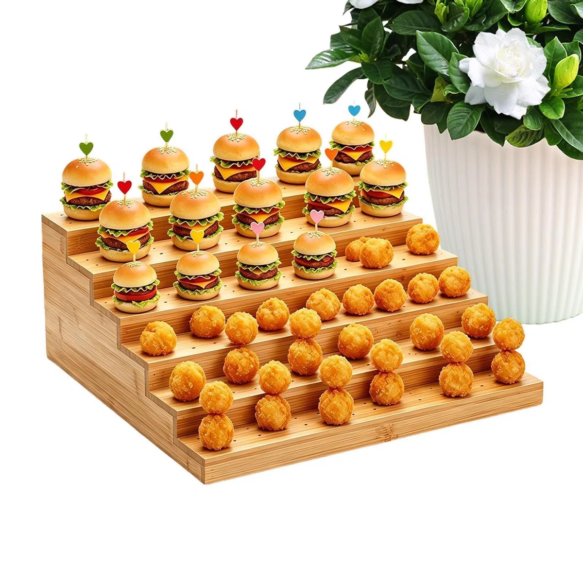 Portabrochetas y expositor de alimentos Soporte Servicio De Queso Niveles | Expositor De Brochetas Para Alimentos para Frutas, Aperitivos, Carne, , Catering, Barbacoa, Buffet y Bodas