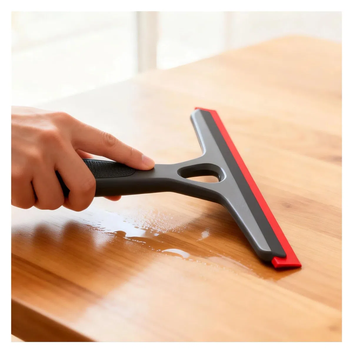 Paquete de 2 escobilla Goma Mano Silicona for Vidrio baño, encimeras, escritorios y Ventanas Coche, Limpiador multisuperficie Secado rápido