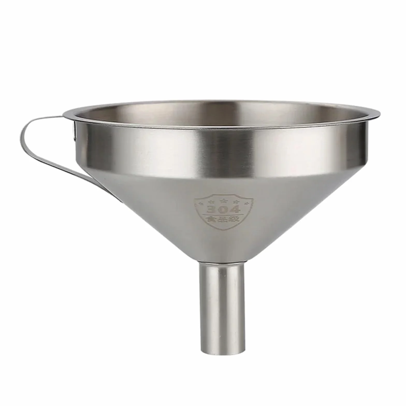 Embudo de tolva grande de acero inoxidable, embudo de acero resistente de 19 cm, 20 cm y 24 cm de diámetro for uso industrial y doméstico(M)