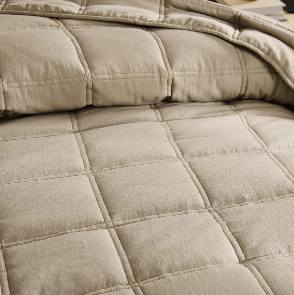 R.SHARE Colcha Verano Cama 200, Beige 300x270cm Colcha Bouti Cama Primavera, Multiuso Cubrecama Ligera Acolchada para Cama o Sofá Suave y Transpirable, 100% Microfibra Edredón Verano Todo el Año
