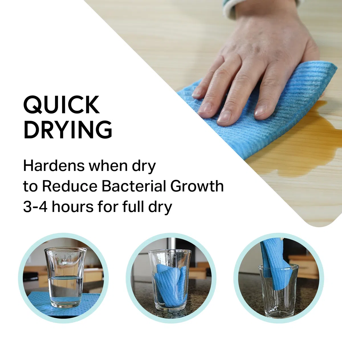 Paños de esponja de celulosa suecos - Paquete de 10 paños de limpieza ecológicos, reutilizables y sin olor para la cocina - Paño absorbente para platos (10 paños)