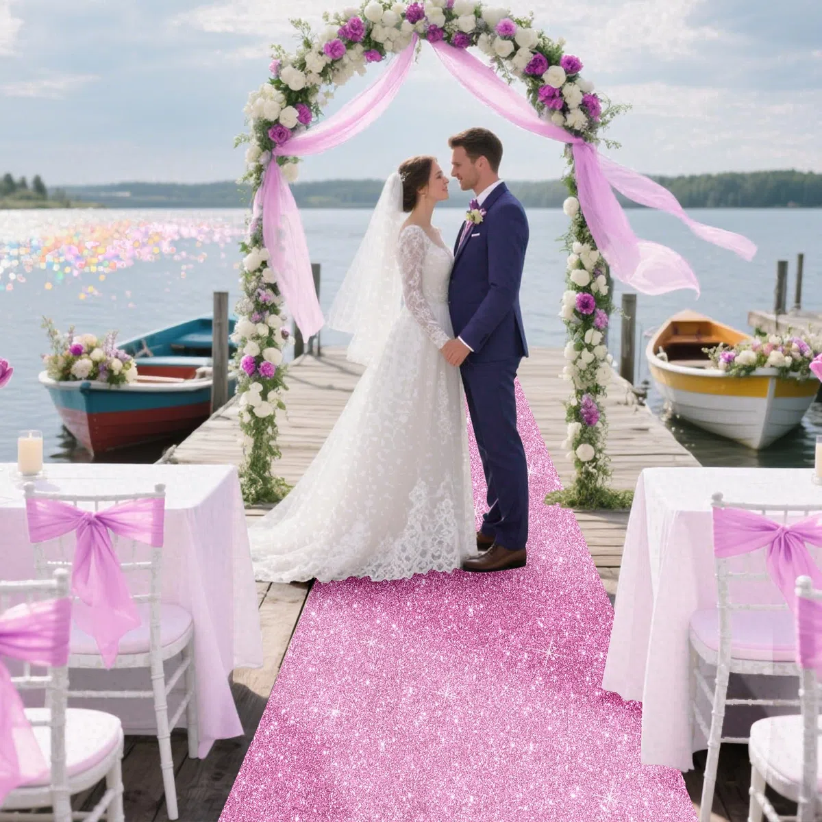Alfombra con purpurina de 2.6 x 30 pies, alfombra brillante no tejida de alta calidad para bodas, fiestas temáticas de películas y eventos, pasillo para grandes entradas y vibraciones de alfombra roja