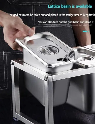 Dispensador de condimentos de acero inoxidable para almacenamiento de salsas y especias en la cocina
