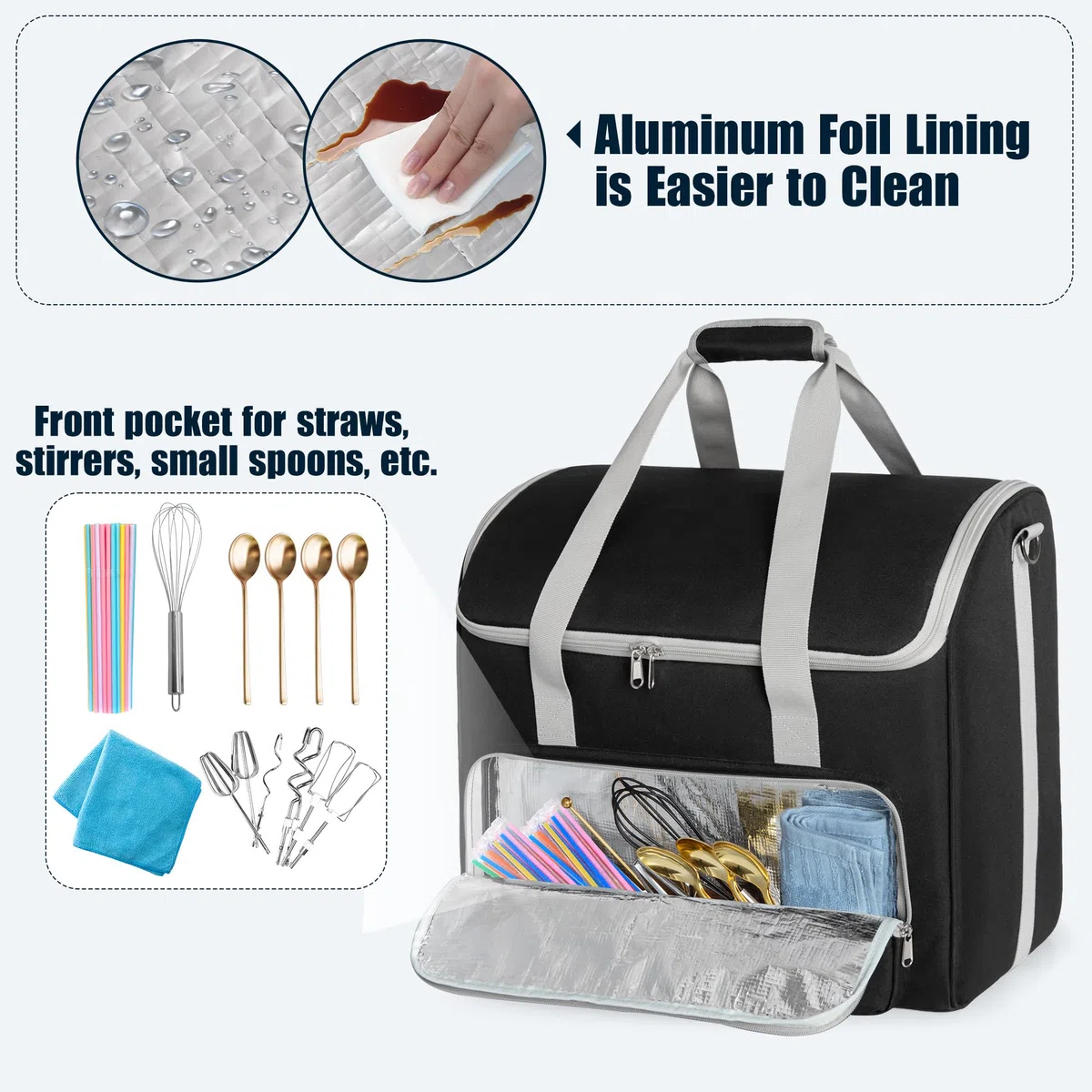 Yarwo Bolsa Transporte para Ninja Granizados con Divisores | Impermeable con Divisores Ajustables y Base Reforzada, Acolchado para FS301, FS300 y FS299, Transporte para Electrodomesticos