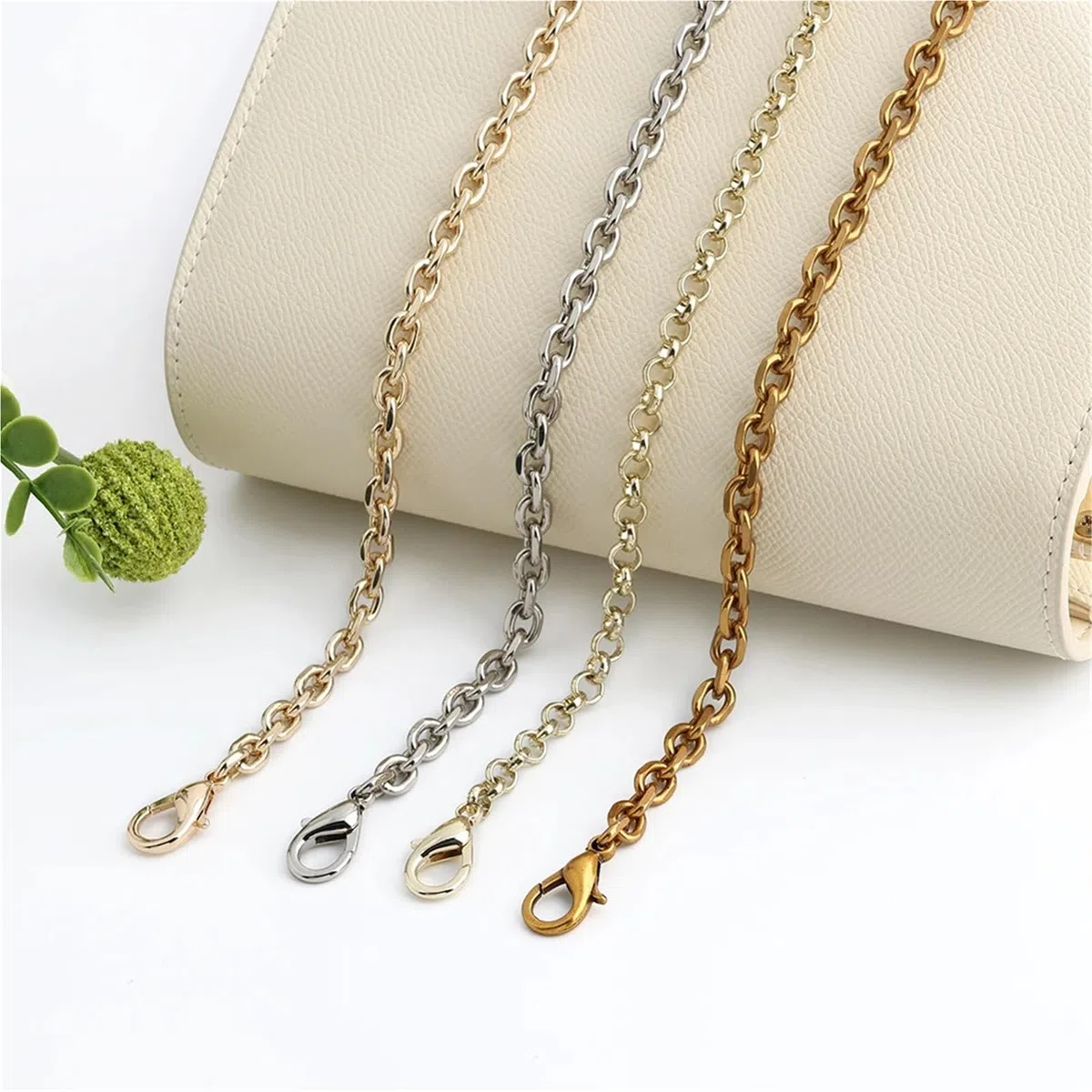 Cadena Para Bolso Cadena for bolso de 30/60/100/120 cm | Correa for bolso, bandolera, bandolera, bolso, cadenas de repuesto(Style1 gun black,120cm)