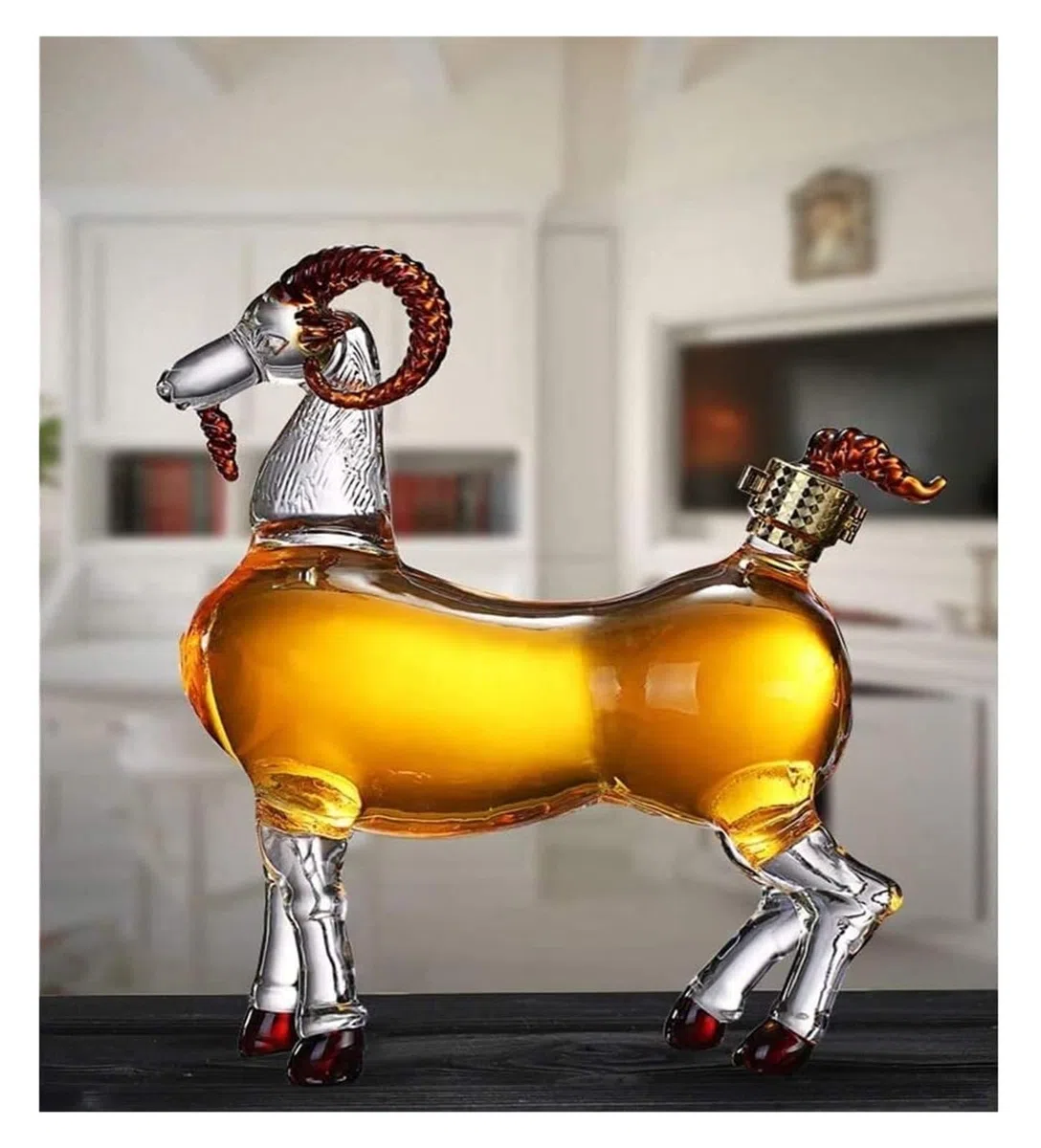 Decantador de Cristal para Vino, Decantador Decantador - Jarra con forma de oveja con tapón hermético