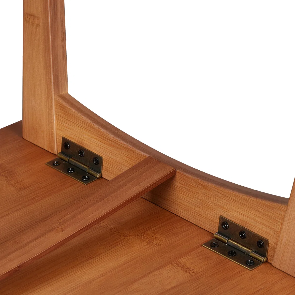Relaxdays Mesa de Centro, Plegable, Mesita Salón, Efecto Madera Nogal, 25 x 60 x 40 cm, de Bambú, Mesilla Baja, Marrón