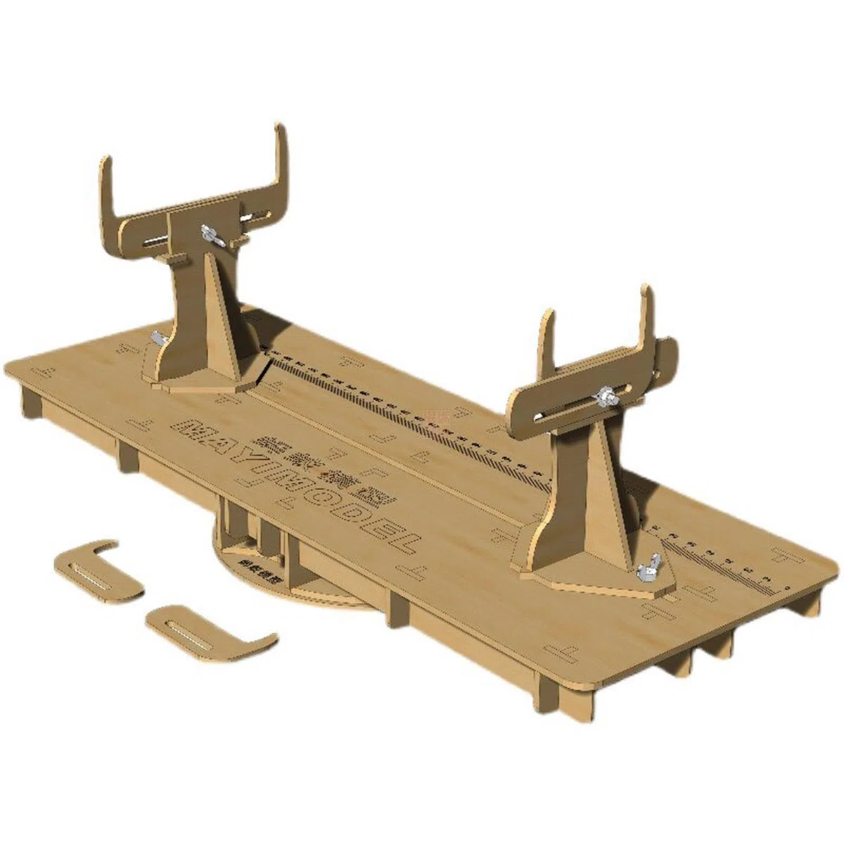 Milageto Base para maquetas Barcos, Soporte Bricolaje con Bordes Redondeados, fijación Estable Accesorios Madera.