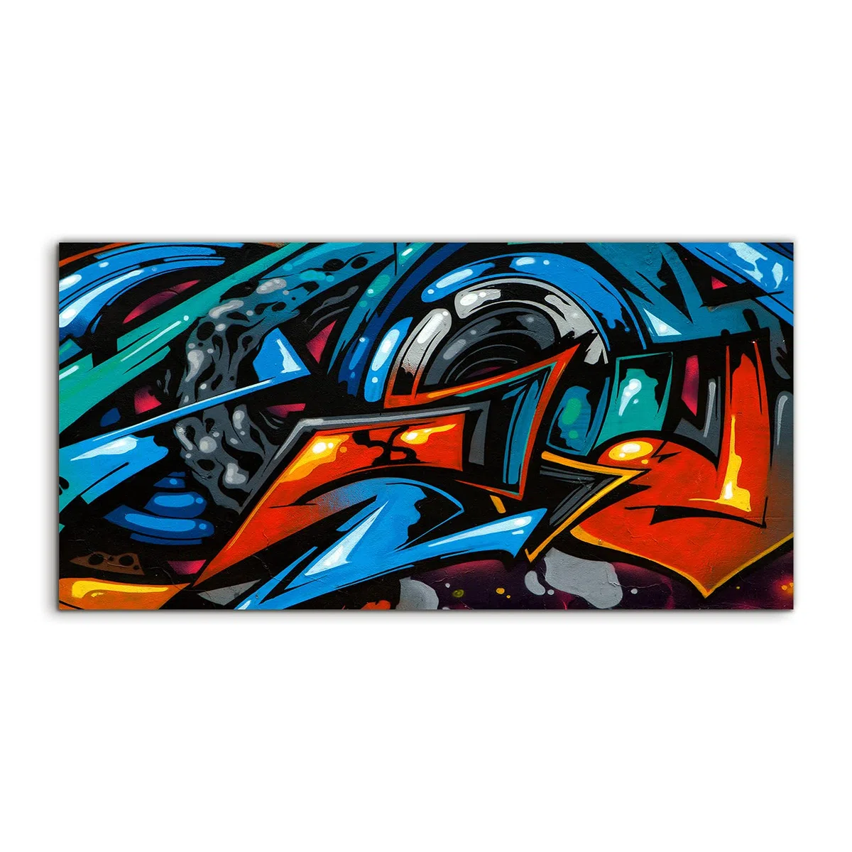 Coloray Pintura acrílica Vidrio Acrílico 140x70cm Cuadro De Pared Sala De Estar Arte Mural - Graffiti de arte artístico