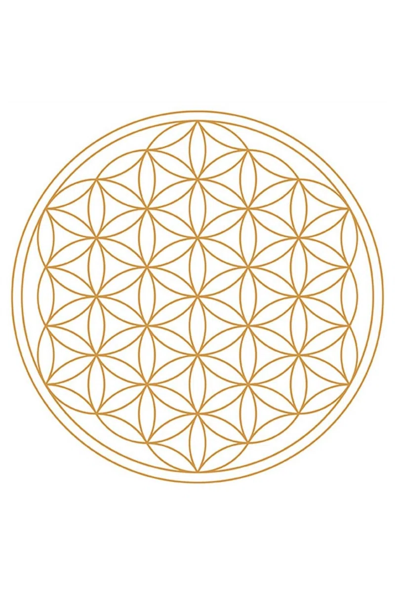 Jarra Golden Alladin – con dorado flor de la Vida + 2 vasitos Mythos Oro