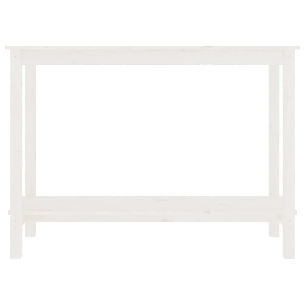 Mesa consola clásica de madera de pino maciza, marco de madera estable con tablero robusto para artículos decorativos como plantas en macetas y marcos de fotos, diseño moderno de