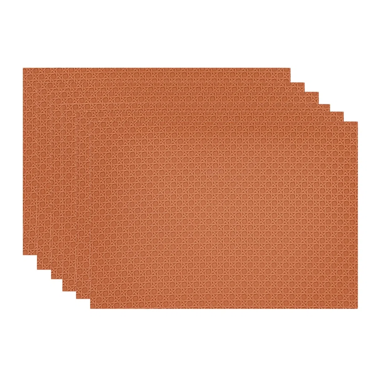 Manteles Individuales Antideslizantes Salvamanteles Individuales Antimanchas Lavables de Cuero Ipermeable Facil de Limpiar, Juego de 6, Marrón