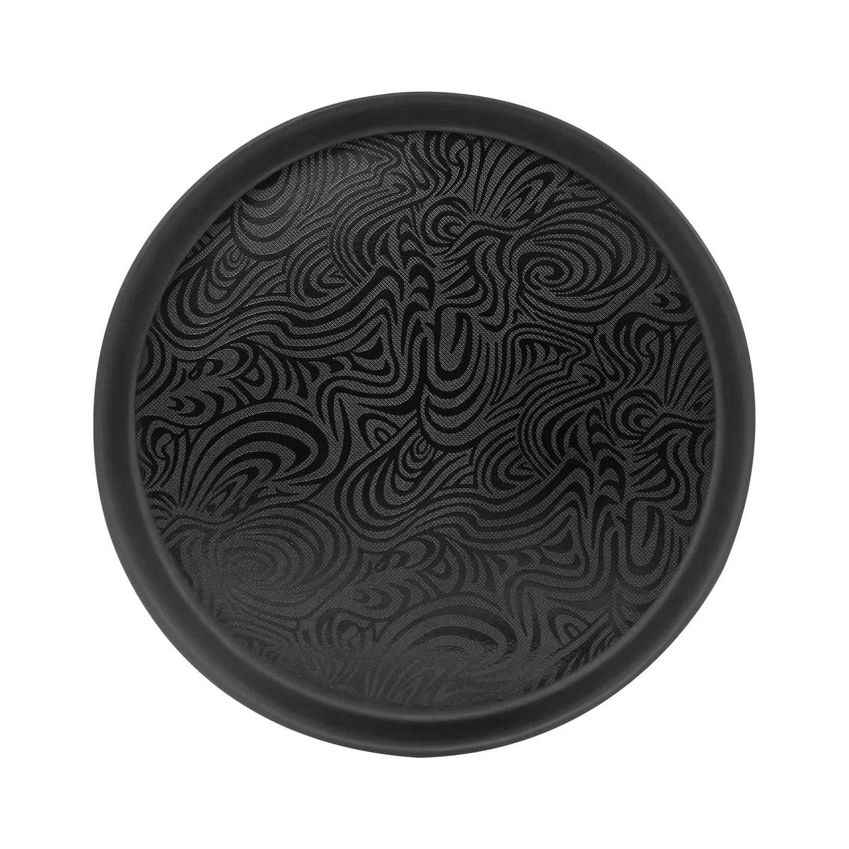 Juego de 8 bandejas redondas de 35 cm de diámetro, bandeja decorativa antideslizante para restaurante, bar, catering.