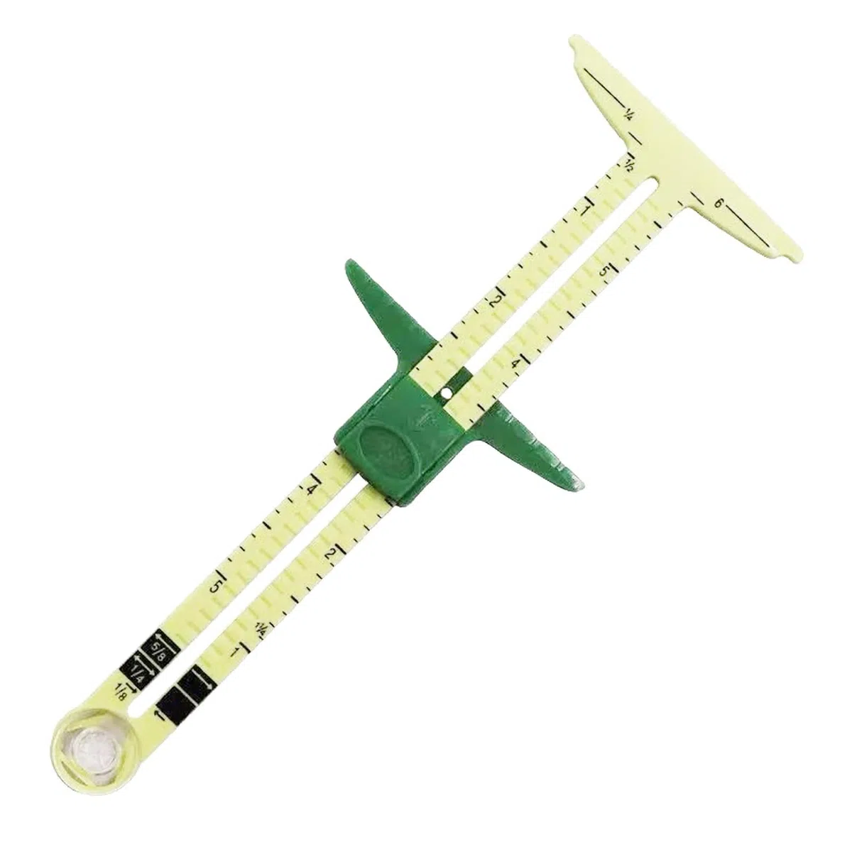 Medidor deslizante de costura en forma de T, regla deslizante 5 en 1 para dobladillo, acolchado, medición, calibre en T multifuncional, herramienta de costura ajustable, medidor de medición preciso