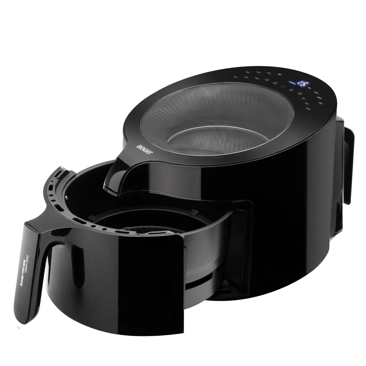 SOGO Freidora de Aire 5L sin Aceite - Cocina Saludable con 80% Menos Grasa - 12 Modos de Cocción para Recetas Versátiles - Air Fryer con Pantalla Táctil LED y Accesorios Aptos para Lavavajillas