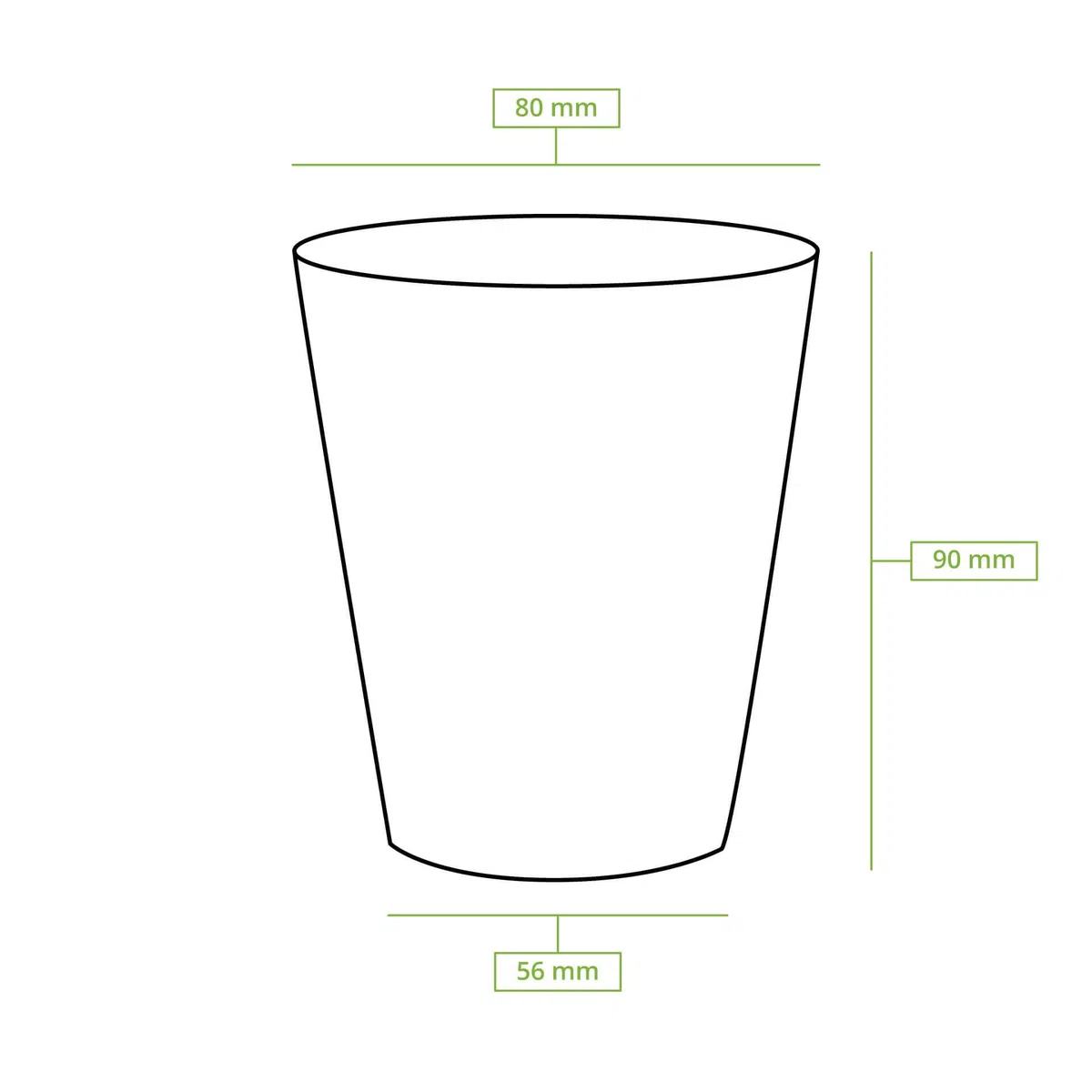 BIOZOYG 1000x vasos desechables 200 ml / 8 oz, Ø 80 mm blanco con estampado marrón - vasos cafe sin plástico y con materiales sostenibles - vasos cafe desechables